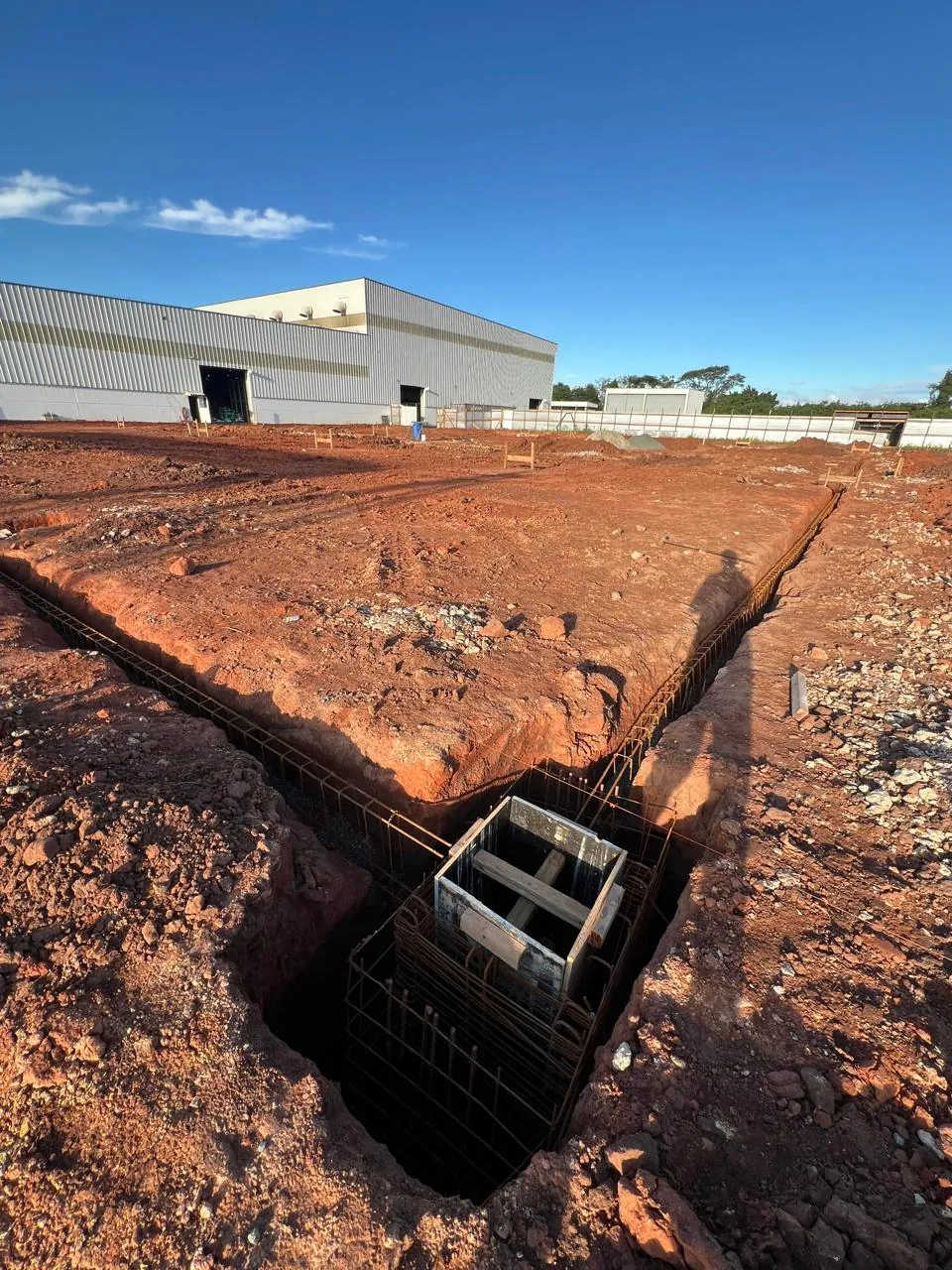 Obra de ampliação industrial em execução, projeto TPR Porto Feliz